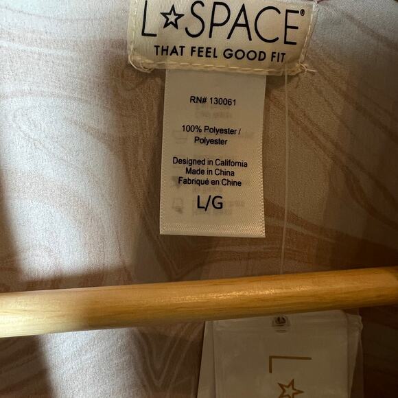 L*Space Nova Marbled Silky Pink Pajama Top Size Large NEW - Picture 4 of 6